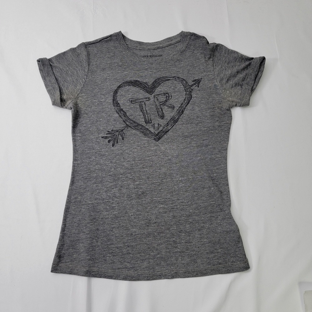 True Religion Graphic Tee Heart Arrow‎ Short Sleeve Top XS